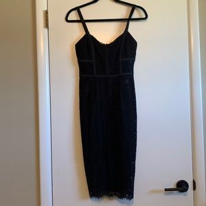 Black midi dress from Express